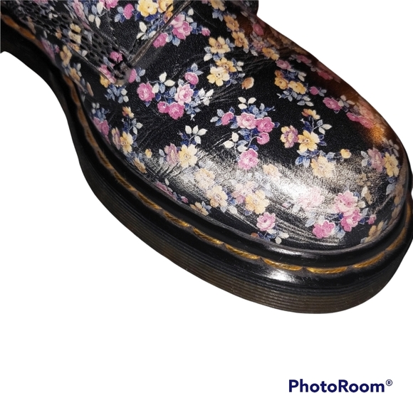 Dr. Martens leather calico floral print Pascals 1460 - Picture 10 of 16